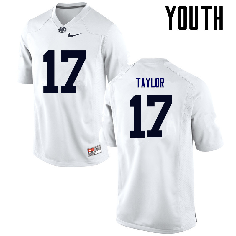 NCAA Nike Youth Penn State Nittany Lions Garrett Taylor #17 College Football Authentic White Stitched Jersey YAG3198CA